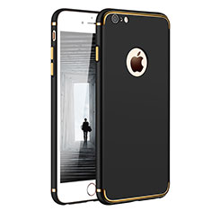 Apple iPhone 6用ケース 高級感 手触り良い メタル兼プラスチック バンパー M02 アップル ブラック