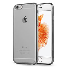 Apple iPhone 6用極薄ソフトケース シリコンケース 耐衝撃 全面保護 クリア透明 H17 アップル グレー