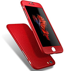 Apple iPhone 6用ハードケース プラスチック 質感もマット 前面と背面 360度 フルカバー Q01 アップル レッド