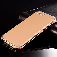Apple iPhone 6用ケース 高級感 手触り良い アルミメタル 製の金属製 カバー アップル ゴールド