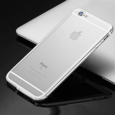 Apple iPhone 6用ケース 高級感 手触り良い アルミメタル 製の金属製 バンパー カバー アップル シルバー