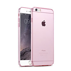 Apple iPhone 6用極薄ソフトケース シリコンケース 耐衝撃 全面保護 クリア透明 アップル ピンク