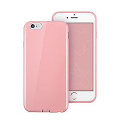 Apple iPhone 6用シリコンケース ソフトタッチラバー アップル ピンク
