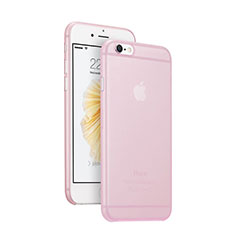 Apple iPhone 6用極薄ケース クリア透明 プラスチック アップル ピンク