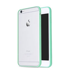 Apple iPhone 6用ハイブリットバンパーケース クリア透明 プラスチック アップル グリーン