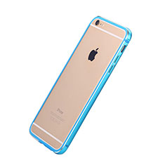 Apple iPhone 6用ケース 高級感 手触り良い アルミメタル 製の金属製 バンパー アップル ブルー
