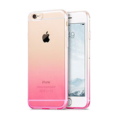 Apple iPhone 6用極薄ソフトケース グラデーション 勾配色 クリア透明 Z01 アップル ピンク