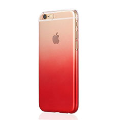 Apple iPhone 6用極薄ソフトケース グラデーション 勾配色 クリア透明 Z01 アップル レッド
