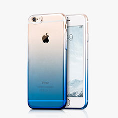 Apple iPhone 6用極薄ソフトケース グラデーション 勾配色 クリア透明 Z01 アップル ネイビー