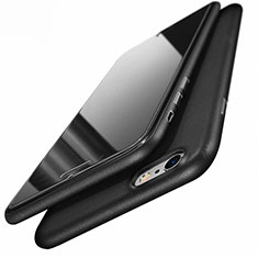 Apple iPhone 6用極薄ケース クリア プラスチック U03 アップル ブラック