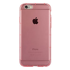 Apple iPhone 6用極薄ソフトケース シリコンケース 耐衝撃 全面保護 クリア透明 T06 アップル ピンク