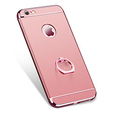 Apple iPhone 6 Plus用ケース 高級感 手触り良い メタル兼プラスチック バンパー アンド指輪 アップル ローズゴールド