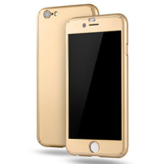Apple iPhone 6 Plus用ハードケース プラスチック 質感もマット 前面と背面 360度 フルカバー M02 アップル ゴールド