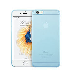 Apple iPhone 6 Plus用極薄ケース クリア透明 プラスチック アップル ブルー