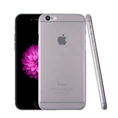 Apple iPhone 6 Plus用極薄ケース クリア透明 プラスチック アップル グレー