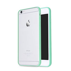 Apple iPhone 6 Plus用ハイブリットバンパーケース クリア透明 プラスチック アップル グリーン