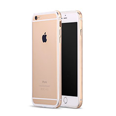 Apple iPhone 6 Plus用ケース 高級感 手触り良い アルミメタル 製の金属製 バンパー アップル ゴールド