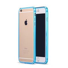 Apple iPhone 6 Plus用ケース 高級感 手触り良い アルミメタル 製の金属製 バンパー アップル ブルー
