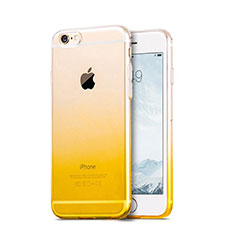 Apple iPhone 6 Plus用極薄ソフトケース グラデーション 勾配色 クリア透明 Z01 アップル イエロー