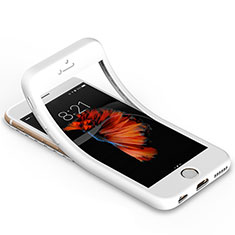 Apple iPhone 6S用前面と背面 360度 フルカバー 極薄ソフトケース シリコンケース 耐衝撃 全面保護 アップル ホワイト
