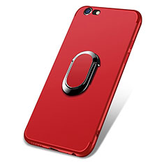Apple iPhone 6S用極薄ソフトケース シリコンケース 耐衝撃 全面保護 アンド指輪 A03 アップル レッド