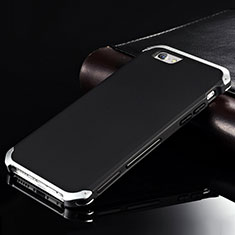Apple iPhone 6S用ケース 高級感 手触り良い アルミメタル 製の金属製 カバー アップル シルバー・ブラック