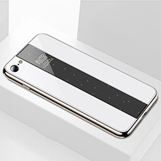 Apple iPhone 6S用ハイブリットバンパーケース プラスチック 鏡面 カバー M01 アップル ホワイト