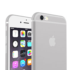Apple iPhone 6S用極薄ケース クリア透明 質感もマット アップル グレー