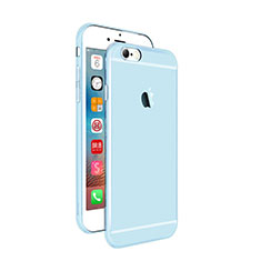 Apple iPhone 6S用極薄ソフトケース クリア透明 シリコンケース 耐衝撃 全面保護 アップル ネイビー