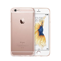 Apple iPhone 6S用極薄ソフトケース シリコンケース 耐衝撃 全面保護 クリア透明 アップル ローズゴールド