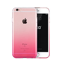 Apple iPhone 6S用極薄ソフトケース グラデーション 勾配色 クリア透明 Z01 アップル ピンク