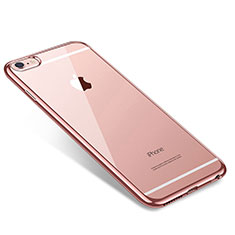 Apple iPhone 6S Plus用極薄ソフトケース シリコンケース 耐衝撃 全面保護 クリア透明 T09 アップル ローズゴールド