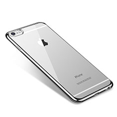 Apple iPhone 6S Plus用極薄ソフトケース シリコンケース 耐衝撃 全面保護 クリア透明 T09 アップル シルバー