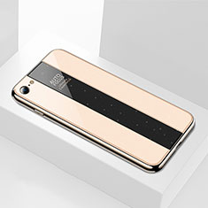 Apple iPhone 6S Plus用ハイブリットバンパーケース プラスチック 鏡面 カバー M01 アップル ゴールド