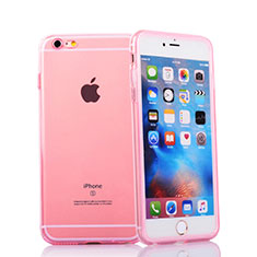 Apple iPhone 6S Plus用ソフトケース フルカバー クリア透明 アップル ピンク