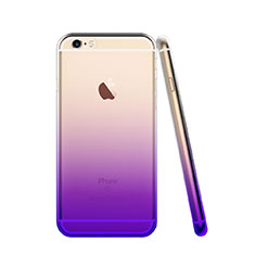 Apple iPhone 6S Plus用極薄ソフトケース グラデーション 勾配色 クリア透明 Z01 アップル パープル