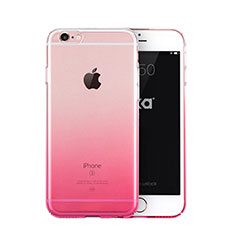 Apple iPhone 6S Plus用極薄ソフトケース グラデーション 勾配色 クリア透明 Z01 アップル ピンク