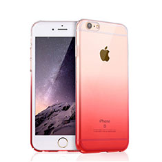 Apple iPhone 6S Plus用極薄ソフトケース グラデーション 勾配色 クリア透明 Z01 アップル レッド