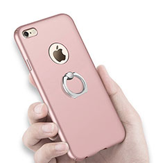 Apple iPhone 6S Plus用ハードケース プラスチック 質感もマット アンド指輪 アップル ピンク