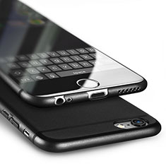Apple iPhone 6S Plus用極薄ケース クリア プラスチック U02 アップル ブラック