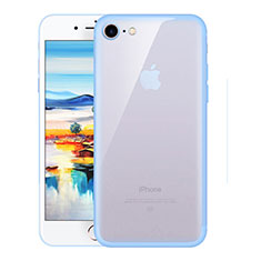 Apple iPhone 7用極薄ソフトケース シリコンケース 耐衝撃 全面保護 クリア透明 H01 アップル ブルー