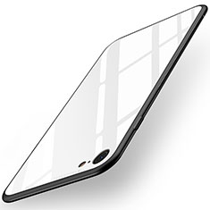 Apple iPhone 7用シリコンケース ソフトタッチラバー 鏡面 アップル ホワイト