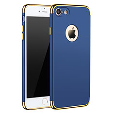 Apple iPhone 7用ケース 高級感 手触り良い メタル兼プラスチック バンパー M01 アップル ネイビー