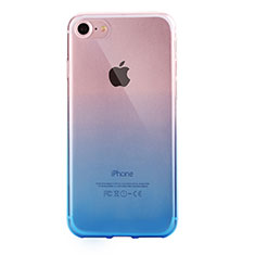 Apple iPhone 7用極薄ソフトケース グラデーション 勾配色 クリア透明 G01 アップル ネイビー