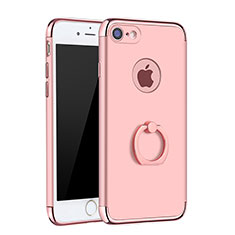 Apple iPhone 7用ケース 高級感 手触り良い メタル兼プラスチック バンパー アンド指輪 A02 アップル ローズゴールド