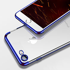 Apple iPhone 7用極薄ソフトケース シリコンケース 耐衝撃 全面保護 クリア透明 T19 アップル ネイビー