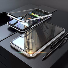 Apple iPhone 7用ケース 高級感 手触り良い アルミメタル 製の金属製 360度 フルカバーバンパー 鏡面 カバー M01 アップル シルバー