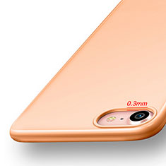 Apple iPhone 7用シリコンケース ソフトタッチラバー アップル オレンジ