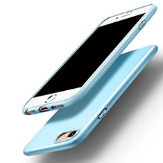 Apple iPhone 7用シリコンケース ソフトタッチラバー アップル ブルー