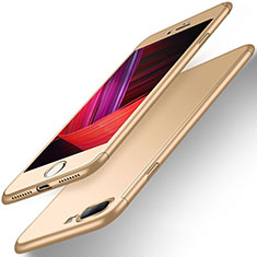 Apple iPhone 7 Plus用ハードケース プラスチック 質感もマット 前面と背面 360度 フルカバー Q01 アップル ゴールド